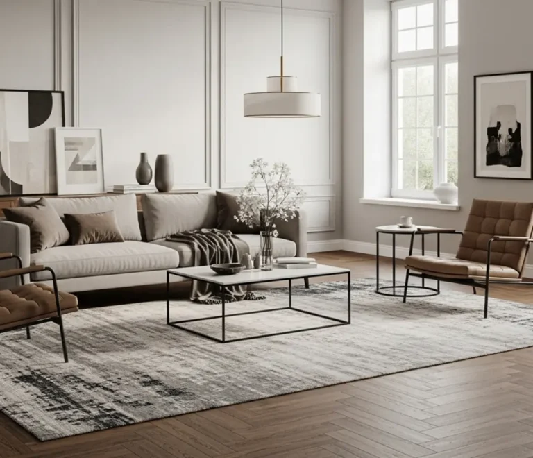 Five Ways to Combine Parquet Flooring with Rugs and Modern Furniture